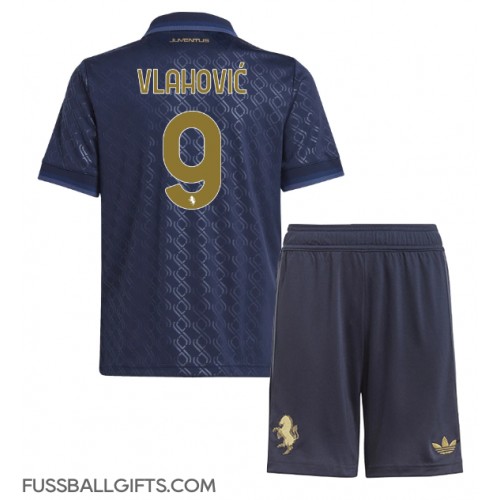 Juventus Dusan Vlahovic #9 Fußballbekleidung 3rd trikot Kinder 2024-25 Kurzarm (+ kurze hosen)